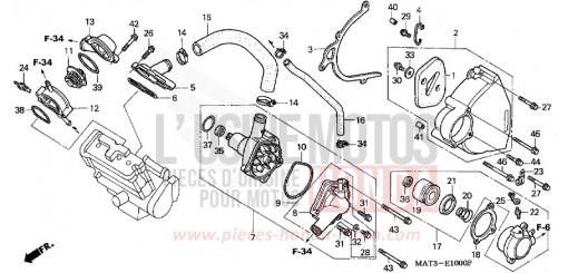 WASSERPUMPE (V) CBR1100XXV de 1997